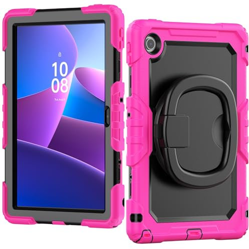 Protección de tabletas Funda de silicona compatible con Lenovo Tab 10.1 (TB-311XU) / K10C TB311FU 2025 con protector de pantalla, resistente y de cuerpo completo con asa giratoria. accesorio para tabl