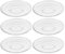 CIMAXIC Lot De 6 Assiettes Transparentes En Verre Tasses À Charcuterie Sous-Verres À Thé Réutilisable