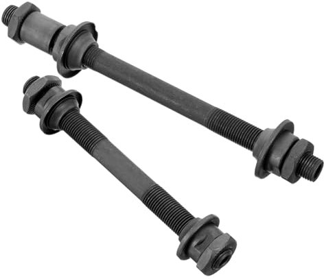 Garneck Fahrradachsen Satz Metall Vorder Und Hinterachse Hohlachse Langlebig Schwarz Mountainbike Rennrad Reparatur Zubehör