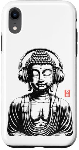 Buddha retrò vintage con le Cuffie Custodia per iPhone XR