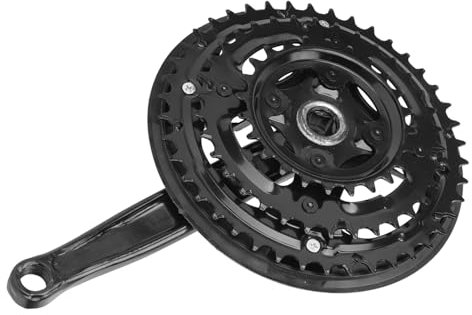 Sorandy Platos y Bielas para Bicicleta, 24-34-42 Dientes Acero de Alto Carbono Platos y Bielas para Bicicleta de Montaña con Cubrecadenas para Bicicleta de Carretera de Velocidad