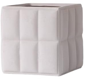 Pot de fleurs d'intérieur Pot de fleur de forme carrée gris clair, récipient de jardinière en terre cuite de table, for bureau de jardin de balcon de pièce extérieure intérieure Pot de fleurs