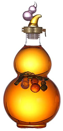 KRXSOBNV, avec Base en Bois Distributeur d'alcool de Grande capacité Bouteille de vin en Verre Cristal Transparent for Papa, Mari ou Petit ami Carafe à Whisky ，Carafes(3L)