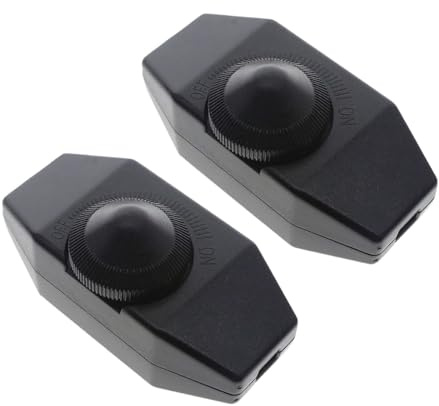 2pcs LED Dimmer Switches Adjustable Knob Easy Installation Lighting Fixture Electrical Accessories For Dimmable Lights Dimmable LED Lights
