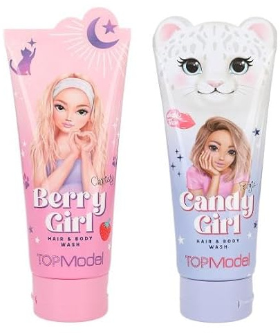 1 Stück TOPModel Beauty and Me Shampoo und Duschgel Set, 175 ml, Erdbeer- oder Kaugummi-Duft, Dermatologisch getestet
