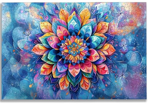 Puzzle 3000 Teile, Mandala Puzzle 3000 Teile Erwachsene, Blume Holzpuzzle Erwachsene, EIN Herausforderndes Rätsel, Puzzlespiele für Die Ganze Familie, Holzpuzzle für Deko Wohnzimmer, Geschenke, -1464