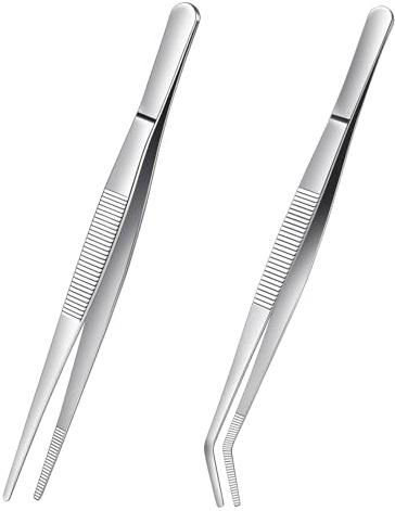 Adiwo 2 Pezzi Pinze da Cucina in Acciaio Inox, Resistenti, Pinza Chef Professionale per Servire Cibo, Grill, Pasta, Insalata, Pinzette per Barbecue, 30 cm