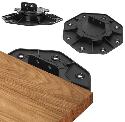 ISOISL 50x Stelzlager Höhenverstellbar, Terrassenlager Stellfüße 18-30 mm, Tragfähigkeit Stark, Stelzlager für Terrassenplatten, Holz, WPC, Stein, Beton