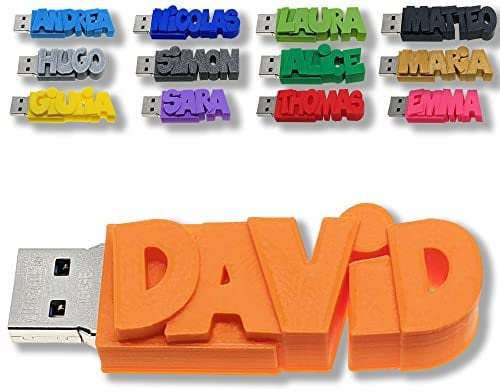 Clé USB Personnalisée avec Votre Texte (8 Go, Orange) - Un Cadeau Original et Unique - USB 3.0