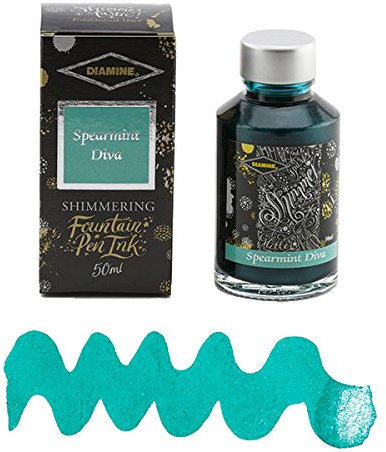 Diamine 50ml Shimmer Ink - Spearmint Diva