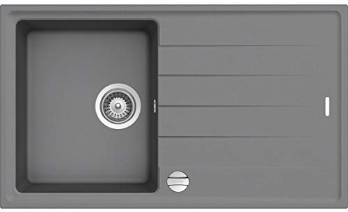 Victory S780 Granitspüle 78x50cm Küchenspüle Einbau Spülbecken ab 45/50er Schrank inkl. Drehexcenter Made in Germany (lightgray)