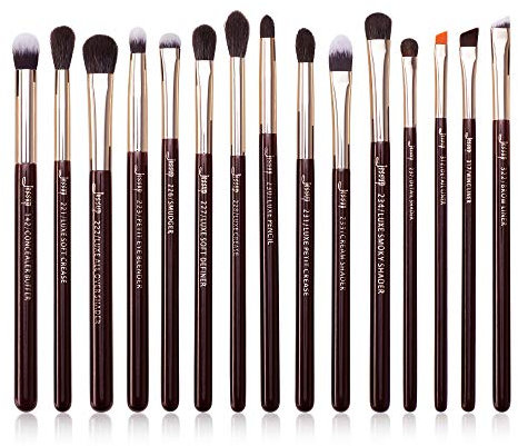 Jessup Augen Makeup Pinselset Professionelles Augenpinsel Set Schminkpinsel Kosmetikpinsel Lidschatten Eyeshadow Brush Blender Puder Synthetische Haare 15 Stück T284