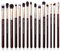 Jessup Augen Makeup Pinselset Professionelles Augenpinsel Set Schminkpinsel Kosmetikpinsel Lidschatten Eyeshadow Brush Blender Puder Synthetische Haare 15 Stück T284
