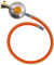 Gasschlauch Set bestehend aus Gasdruckregler 50 mbar und flexiblem Gasschlauch 80 cm - ideal für Gasgrills, Heizstrahler, Hockerkocher, Gaskocher, Lampen, uvm.