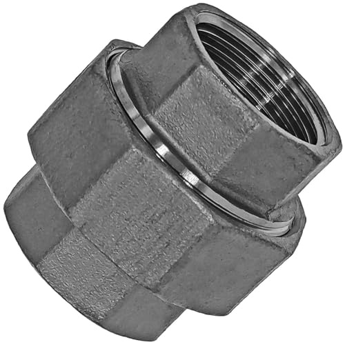 MegaHaustechnik Verschraubung, 2 IG, Gewindefitting Edelstahl V4A | konisch dichtend, Trinkwasser geeignet, Innengewinde-Innendurchmesser 57mm DN50 Rohr, rostfrei INOX