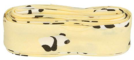 Schrägband/Einfassband Baumwolle mit Muster gefalzt 3m x 20mm 001- Pandabär Hellgelb