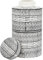 Torre & Tagus Takara Schwarz-Weiß-Ingwer-Vase mit Deckel, 27,9 cm hoch, Moderne Vase für Blumen, Raumdekoration, Klassische, handgefertigte Heimdekoration für Aufbewahrung und Tischdekoration, mit