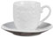 AD TREND Set 6 Tazze Tazzine Caffè in Porcellana senza Piattini Bianche Decoro Cuore