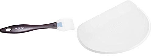 DE BUYER -4807.00N -Pinceau Patissier Silicone l.19 cm & 4858.00N -raclette Coupe Pate Ronde polyethylene