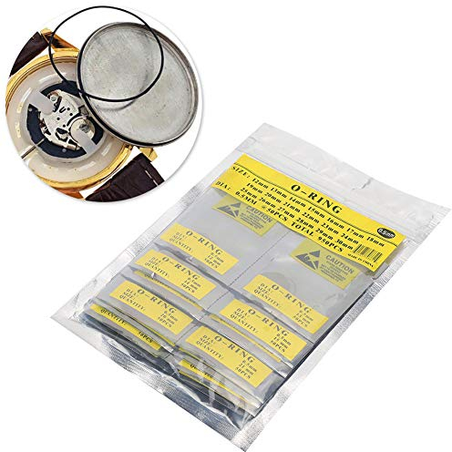 O-Ring-Kit, O-Ring-Uhrenbodendichtung Gummi-Dichtungsscheiben-Set Uhrendichtungs-Kit, Wasserdichte Runde Uhrendichtungen O-Ring-Gummidichtungsscheiben Uhrenzubehör(0.5mm suit waterproof ring)