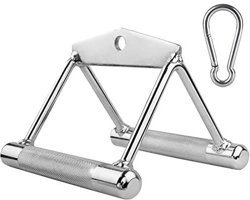 Hezhu Parallel Handle, Fitness Tower & Cable Pull - Rowing Handle Solid Steel, Cable Pull Handle, Lat Pull Handle, Rowing Handle for Power Station and Cable Pull