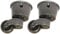 2PCS Solid Brass Castor Antique Cup Furniture Caster Wheel for Armchairs Brown