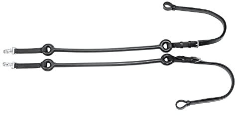 Umbria Equitazione Elastische Führstrick aus Leder, Braun