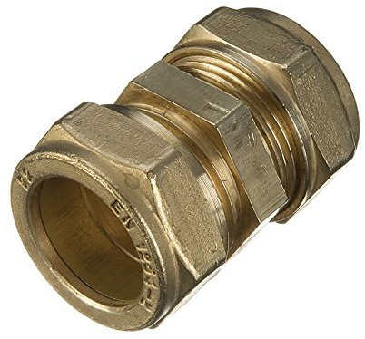 22mm Brass Compression Coupling - Bag of 5