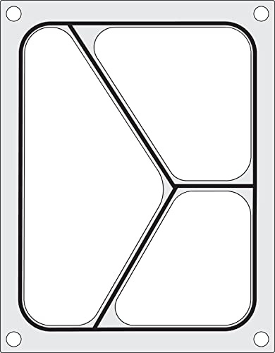 HENDI Matrize für HENDI Versiegelungsmaschine 330005, Schwarze Silikondichtung, geeignet für z.B. ein dreiteiliger Behälter von 227x178mm, Aluminium