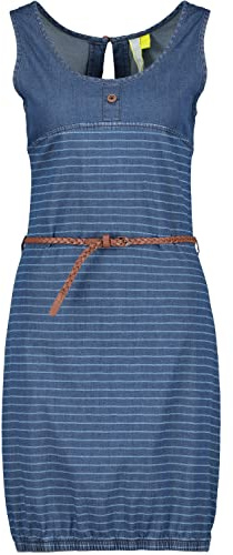 Alife and Kickin Damen DojaAK DNM B Top Dress Sommerkleid Kleid, Dark Denim, XL