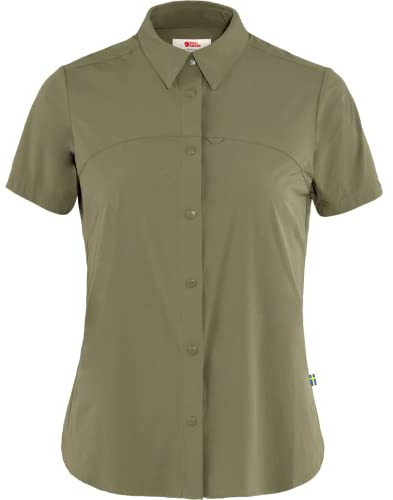 Fjällräven Damen High Coast Lite SS Hemd, Green, XL
