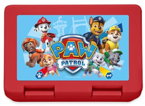 Spreadshirt Paw Patrol Hauptcharaktere Brotdose Lunchbox, One size, Rot