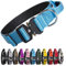 TSPRO Premium Hundehalsband mit Griff Dickes Verstellbares Taktisches Hundehalsband Schwere Ausführung Schnellverschluss Metallschnalle für Mittelgroße bis Große Hunde (Blau L)
