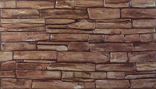PVC Plastic Wall Panels 3D Decorative Tiles Cladding - Karelian Slate (Pack 8 pcs/3.92 sqm)