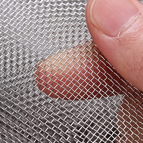 LFFH Stainless Steel Mesh, 5-100 Mesh Metal Security Screen Free Cut DIY Crimped Wire Mesh For Windows, Door, Filter (Color : 20 mesh)