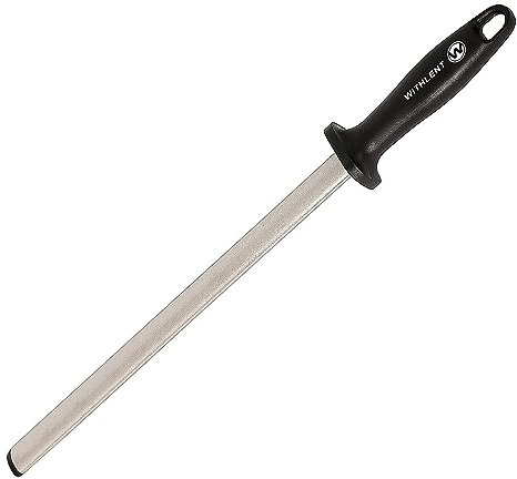 Diamond Sharpening Steel - 12 inch Knife Sharpener for Master Chef, Ideal for Kitchen Knife, Cooking Knife, Butchers and Japanese Knife, Home Gourmet Blade Sharpening Stick