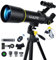 Telescope, 70mm Aperture 400mm AZ Mount Astronomical Refracting Telescope (20x-200x) for Kids & Adults, Portable Travel Telescope with Tripod Phone Adapter, Carrying Bag, Remote Control, Easy to Use