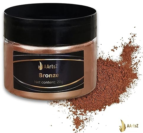 Epoxidharz Farbe Metallic Bronze-Farbe 20g, AArtsZ Mica Powder Pulver, Epoxy Resin Farbe, Pigment, Farbpigmente Pigmentpulver Farben für Kosmetisches Qualität, Niveau Lipgloss Seifenfarben