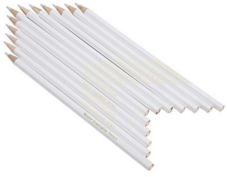 AUNMAS 12 Stück Markierungsstift, 17.8cm/7inch Wasserlöslicher Bleistift Weißer Nähmarkierungsstift Schneider Bleistift