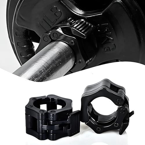 Langhantel-Clip - Kurzhantel Schnelle Demontage Rutschfestes Gewichtslocker Gewichtheberhalsband 2/50mm/Drei Farboptionen Geeignet FüR KöRperliches Training Fitness Bodybuilding SportgeräTe (Black)