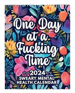 Wandkalender 2024, 12 Monate 2 Schimpfwörter Pro Monat Lustiger Kalender for Körperliche Und Geistige Gesundheit Perfekt for Zuhause, Schule, Büro, 2 Stück