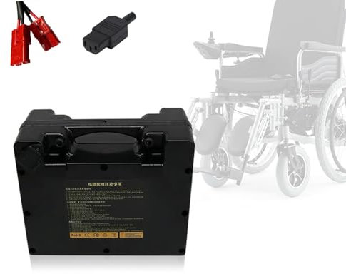 SSCYHT Batterie pour Fauteuil Roulant électrique Batterie au Lithium 24V 15Ah 20Ah 25Ah 30Ah 35Ah 40Ah 50Ah 60Ah Batterie de Remplacement avec Chargeur pour Moteur 250W-1400W,24v 60ah