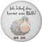 Schaf Magnet rund mit Flaschenöffner rund mit Spruch Ich Schaf das komme was Wolle Flauschiges Bauerntier-Cartoon Ideal für Farm-Party Witzig