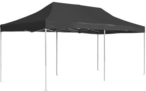 ShGaxin Professioneller Faltpavillon, Gartenpavillon, Zelte für den Außenbereich, Partyzelte, Faltzelt, Autozelt, Aluminium, Anthrazit, 6 x 3 m