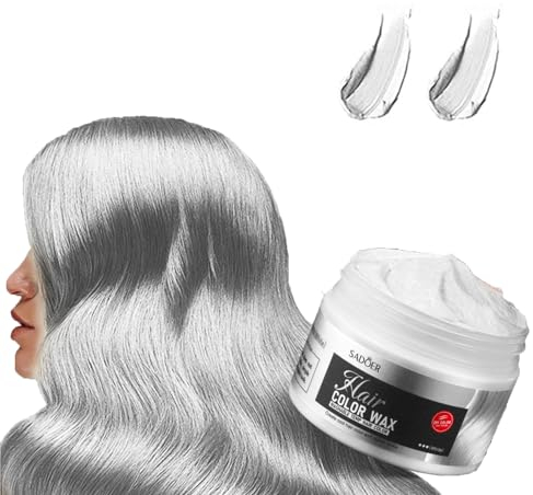 Cera Temporal para el Cabello, Tinte Unisex, Color para Cosplay y Halloween (Blanco, 120 g)