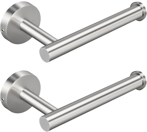 Toilettenpapierhalter Klopapierhalter Klorollenhalter Wc Papier Halterung Wc Rollenhalter Toilettenrollenhalter (2, Silber)