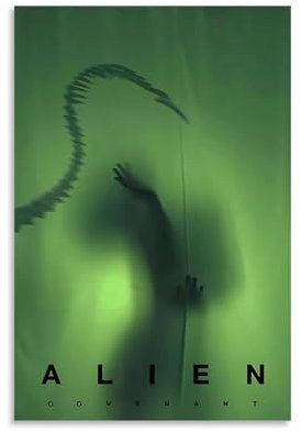 CTATOGE Poster mit Alien-Science-Fiction-Horrorfilmen, Leinwandgemälde, Wandkunst, Bild, Heimdekoration, Druck für Schlafzimmer, Wohnzimmer, 30 x 45 cm, ungerahmter Stil