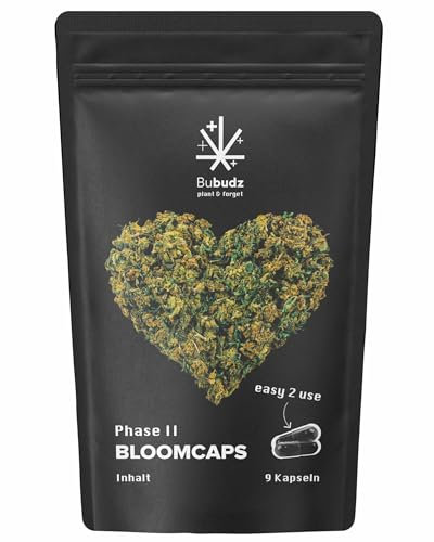 Bubudz Dünger Kapseln - Bloom | Cannabis Dünger | Hanf Dünger für Blühphase | Indoor & Outdoor für Hanf Pflanzen | Biologischer Dünger