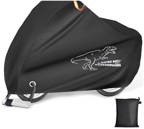 Bike Cover for 1, 2 or 3 Bikes Outdoor Waterproof, Heavy Duty Bicycle Cover with Reflective Strips Storage Bag Rain Dust UV Wind Proof Bike Tarp for Mountain Road Electric Bike