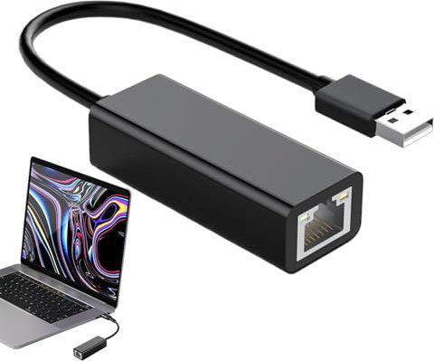 USB Tipo C - Adaptador Ethernet USB, Adaptador de red USB | Adaptador Fast Ethernet USB Tipo C con diseño compacto y robusto, conectividad Ethernet USB Tipo C para viajeros interiores y exteriores